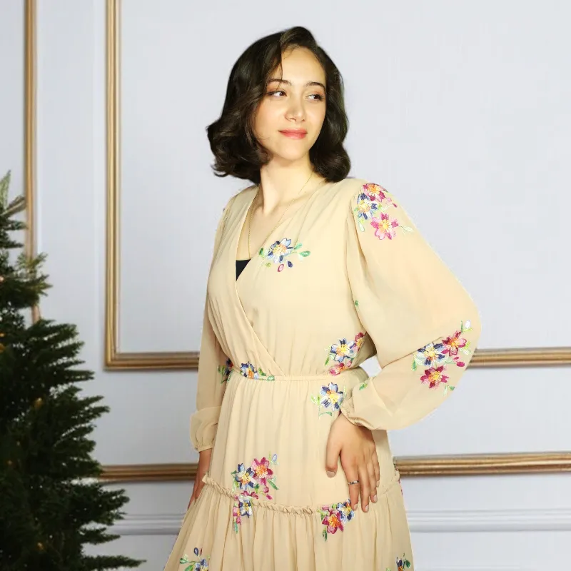 Floral Print Long Sleeve Dress