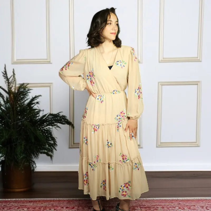 Floral Print Long Sleeve Dress