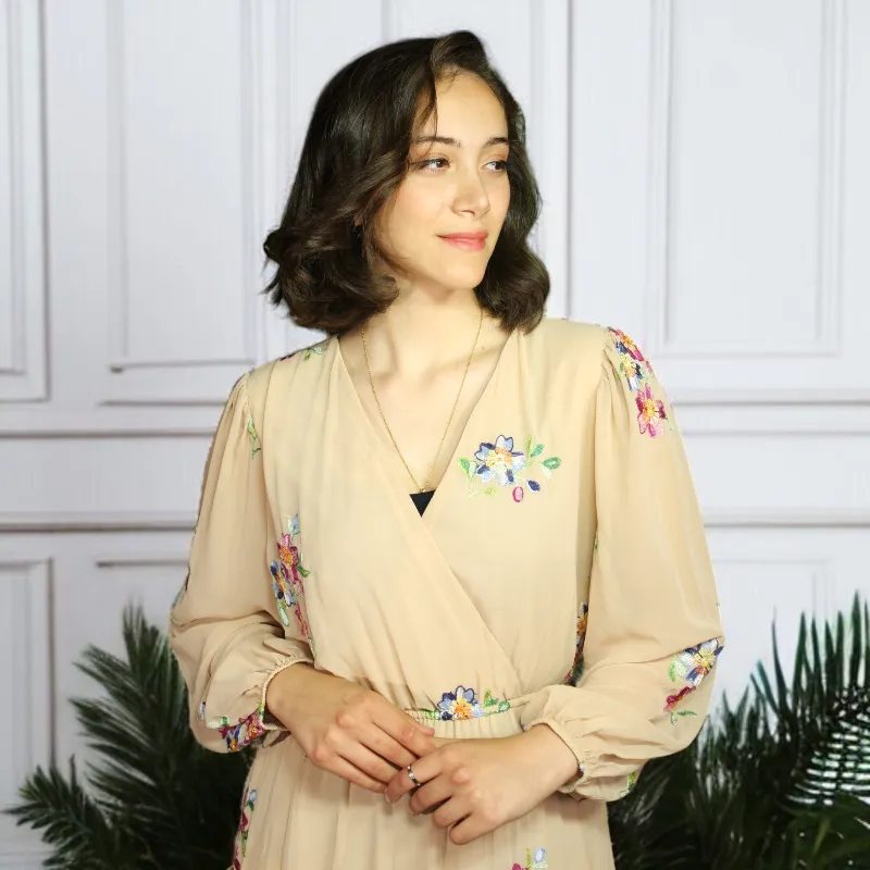 Floral Print Long Sleeve Dress