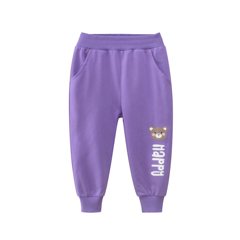 Elastic Waist Baby Girl Tracksuit Bottom