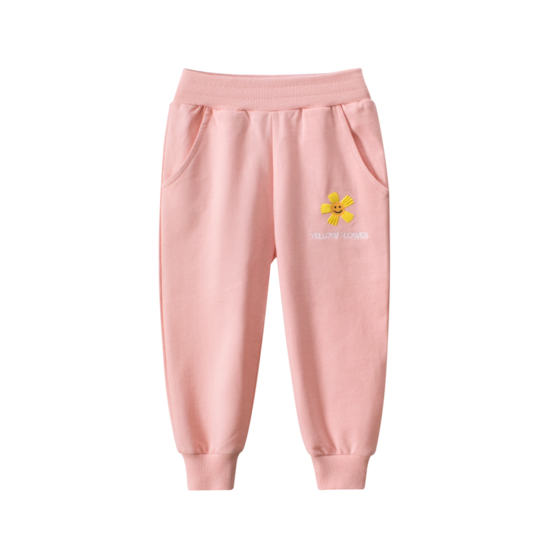 Elastic Waist Baby Girl Tracksuit Bottom