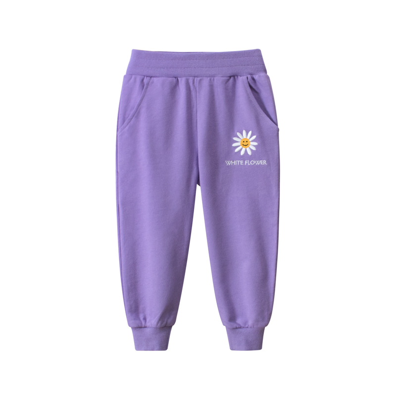Elastic Waist Baby Girl Tracksuit Bottom