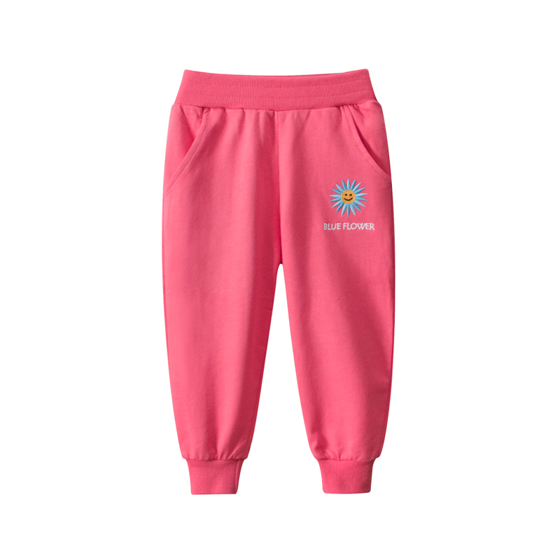 Elastic Waist Baby Girl Tracksuit Bottom