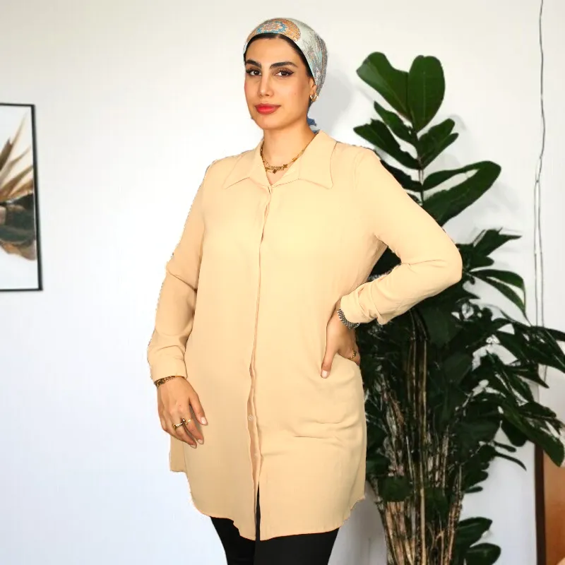 Women's Shirt Collar Straight Long Sleeve