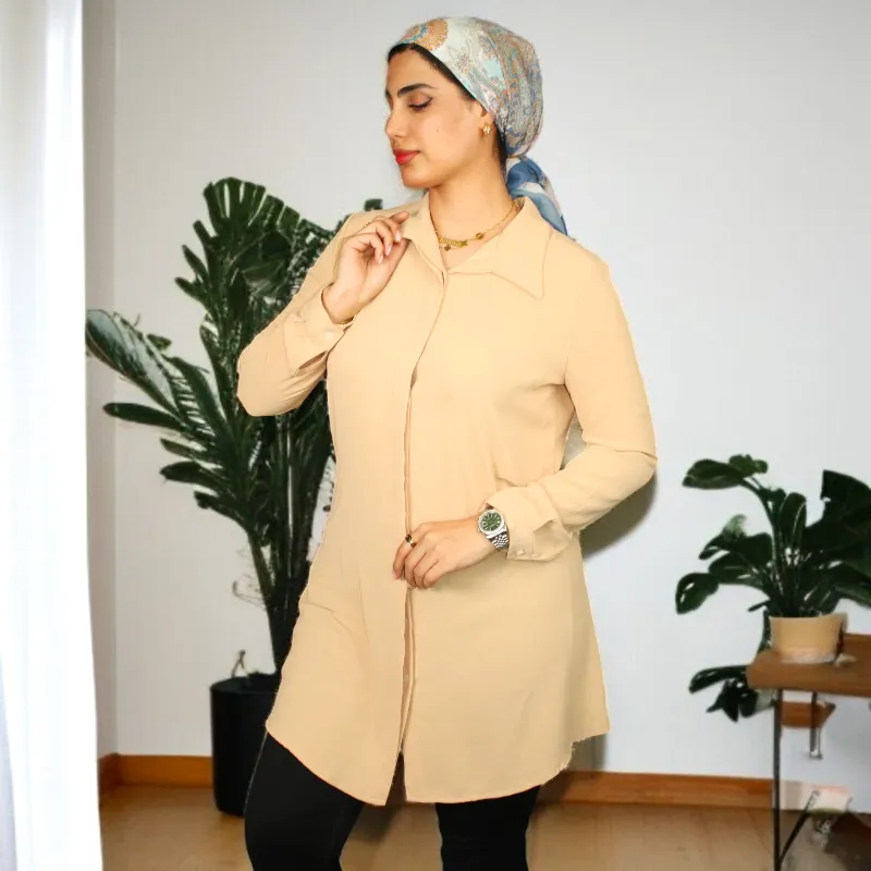 Women's Shirt Collar Straight Long Sleeve