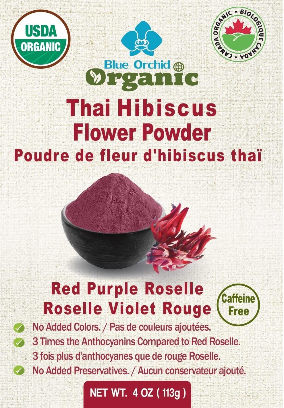 Thai hibiscus whole flowers Red purple roselle