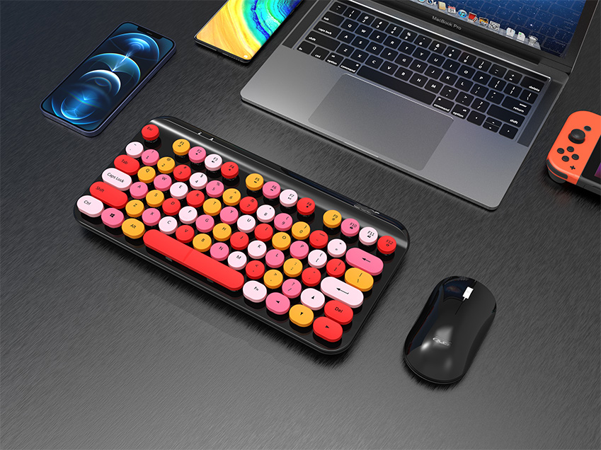 Hanar Multicolour Wireless Keyboard and Mouse