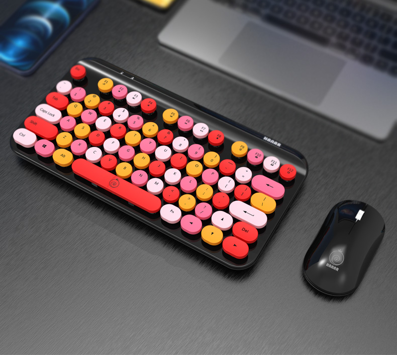Hanar Multicolour Wireless Keyboard and Mouse