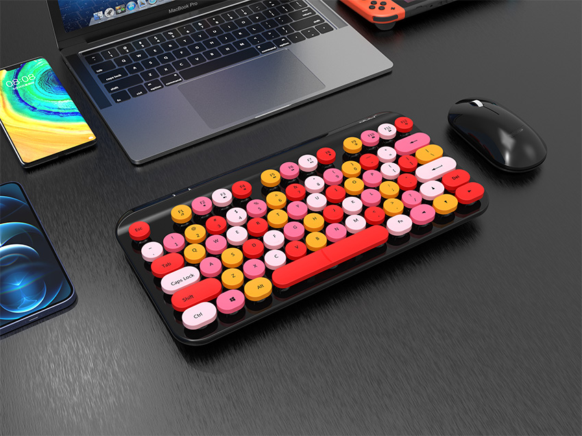 Hanar Multicolour Wireless Keyboard and Mouse