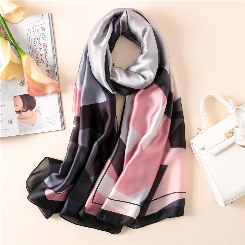 Woman Soft Long Silk Scarf