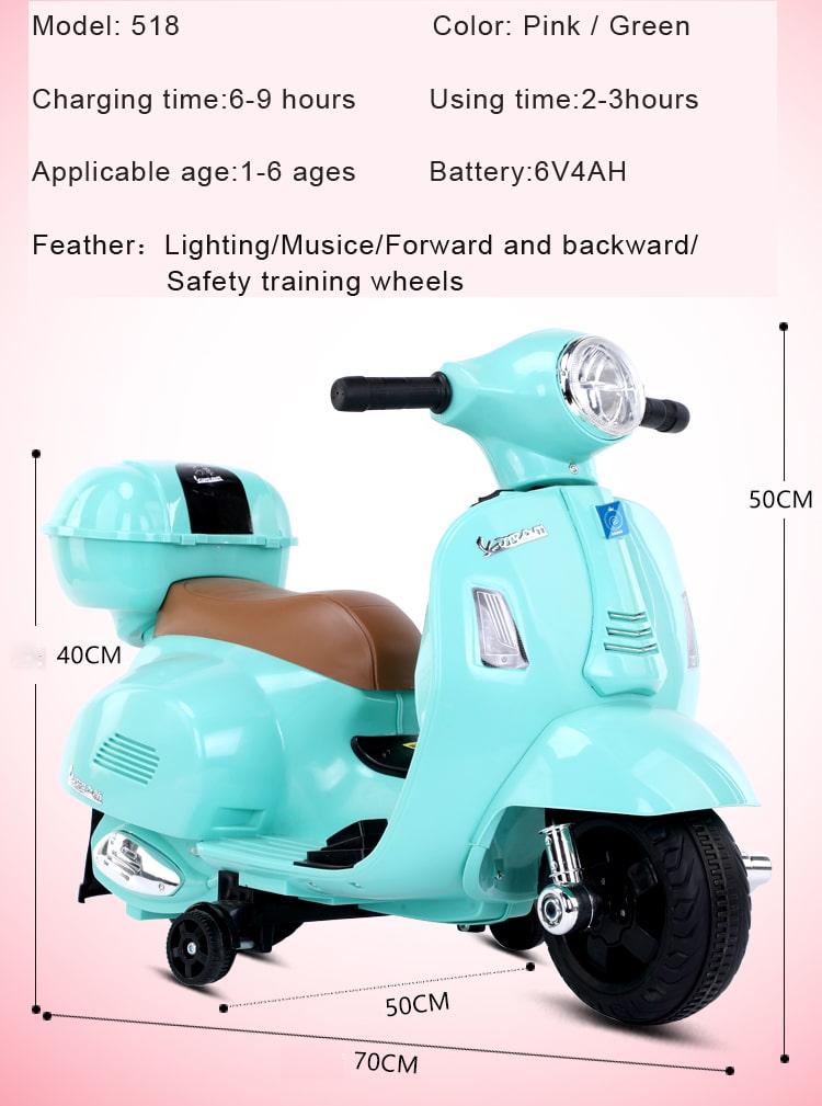 3 Wheels Electric Motorbike ( 1-6 Years )