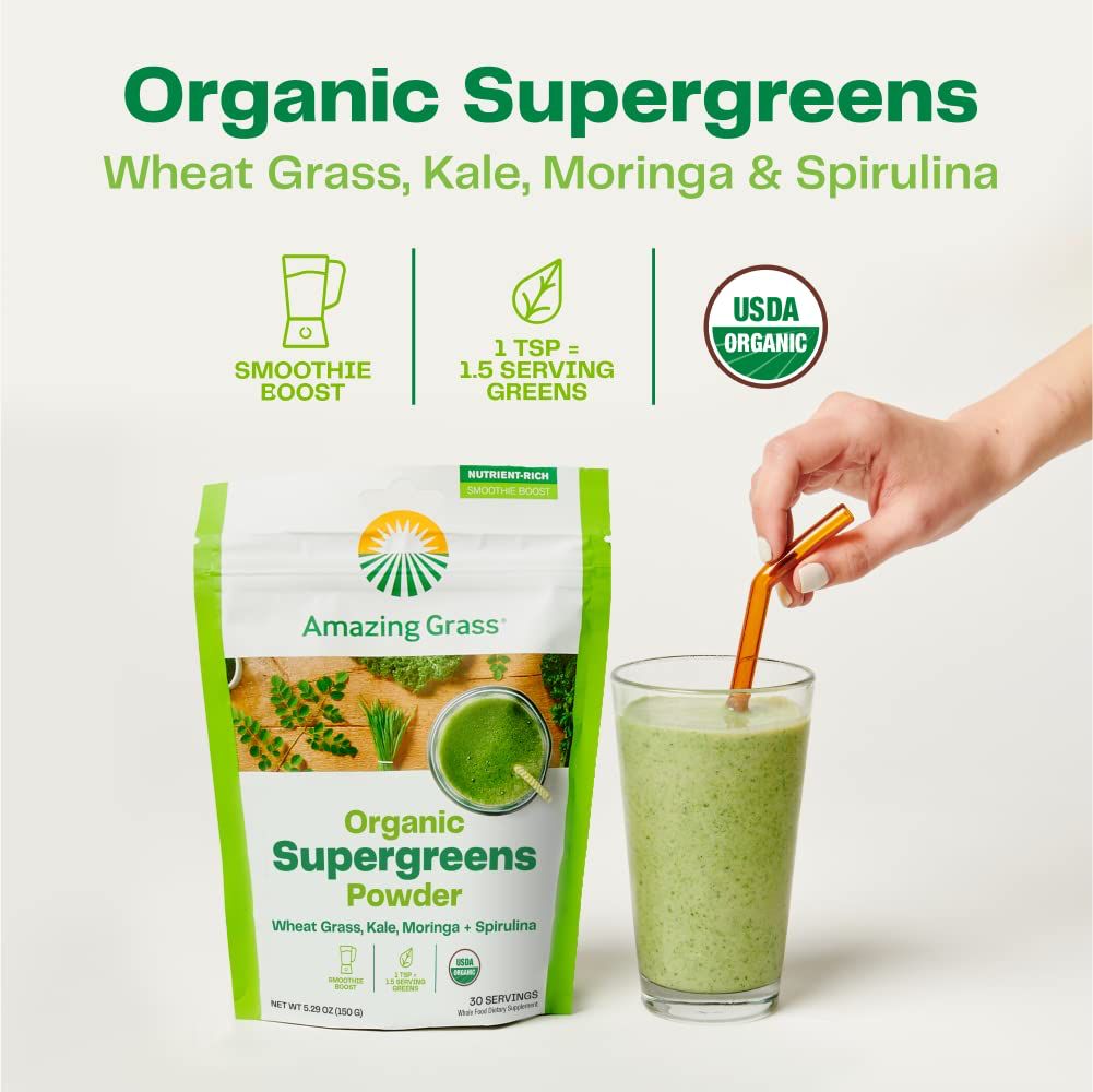 Organic super greens powder