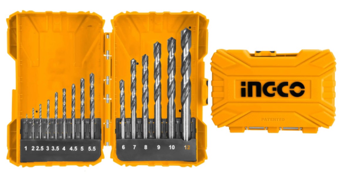 INGCO 15pcs HSS M2 drill bits set