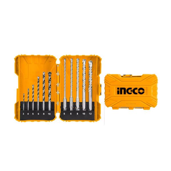 INGCO 11PCS Concret and hammer drill bits set