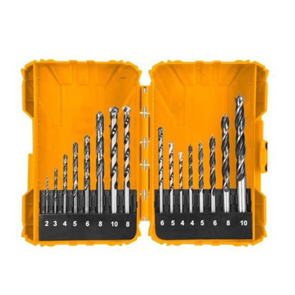 INGCO 16PCS Metal, Concret and wood drill bits set