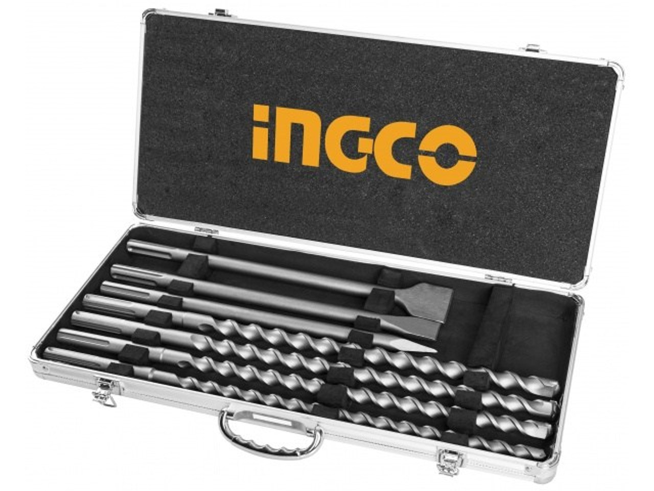 INGCO SDS Max hammer drill bit and chisels set