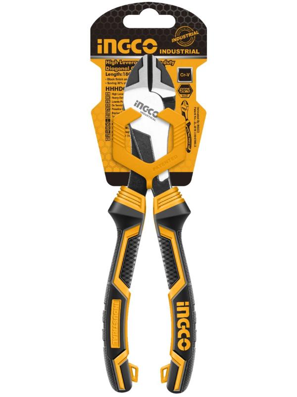 Ingco High leverage heavy-duty diagonal cutting pliers.