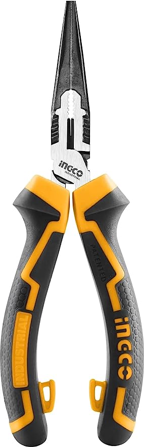 Ingco High Leverage Long Nose Plier 8"