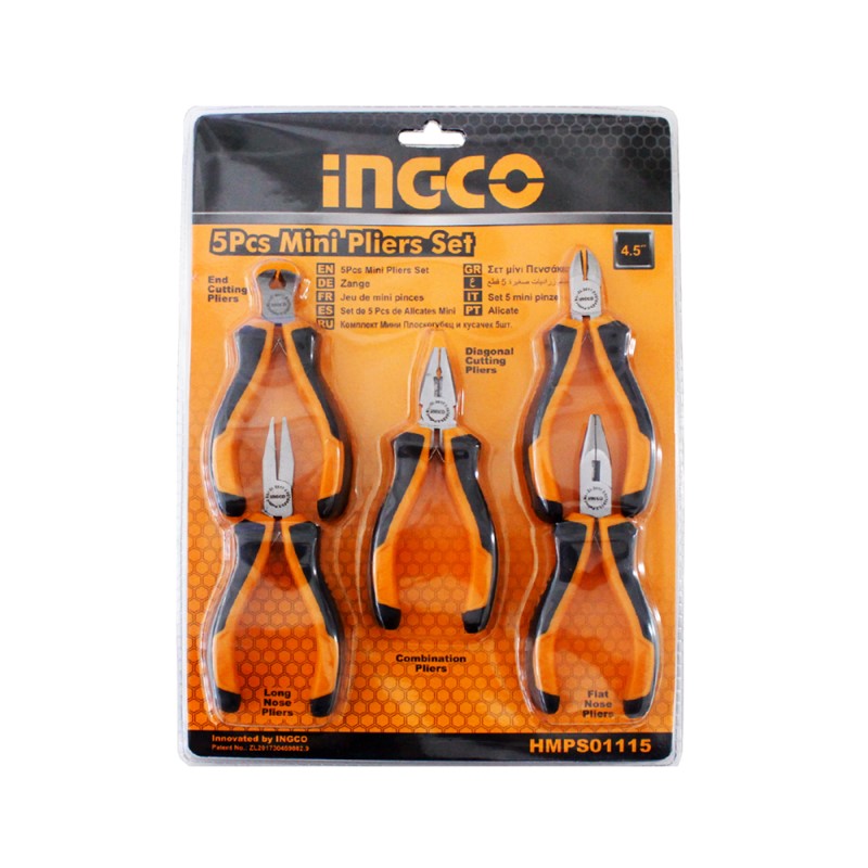 Ingco 5Pcs mini pliers set
