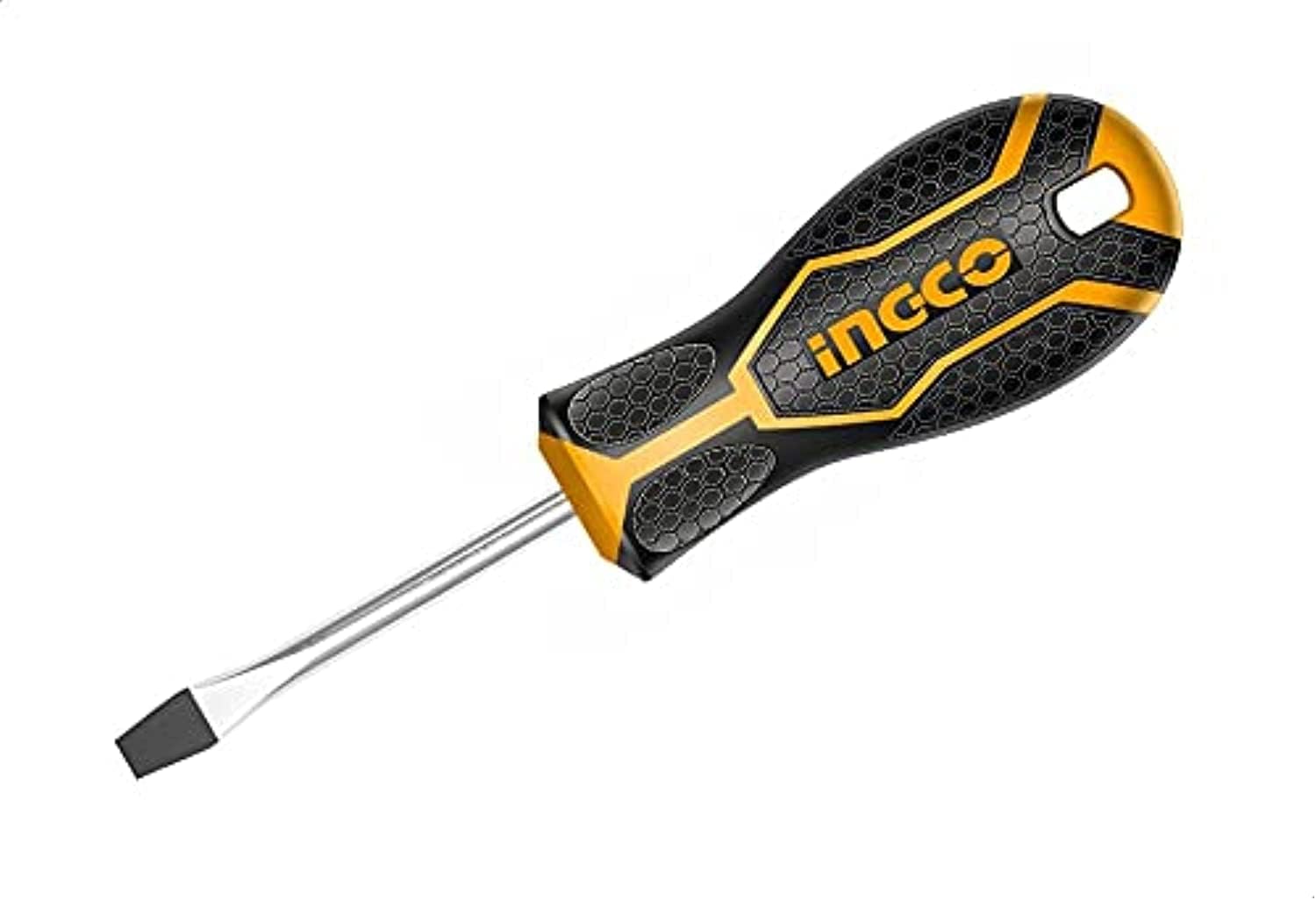 Ingco Slotted Screwdriver with Rubber Handle - 3 Inches