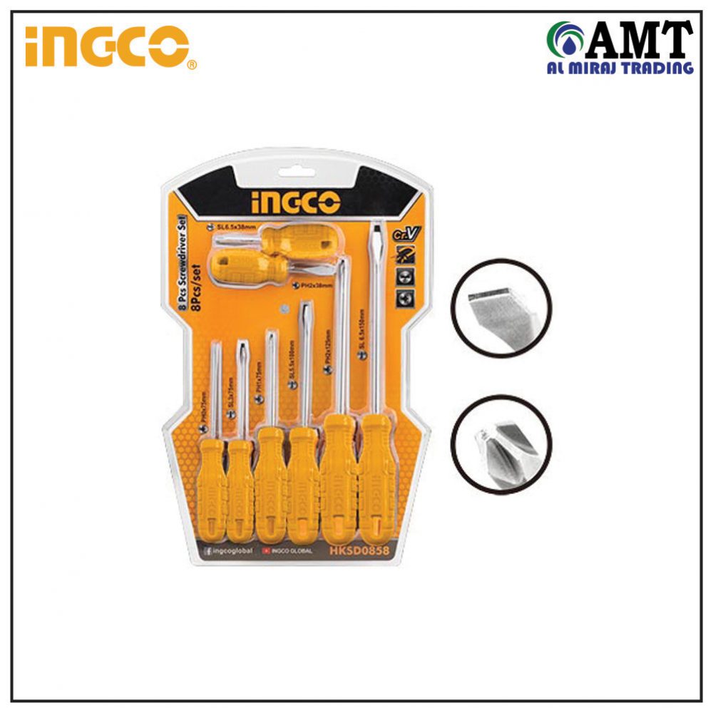 Ingco 8Pcs screwdriver set