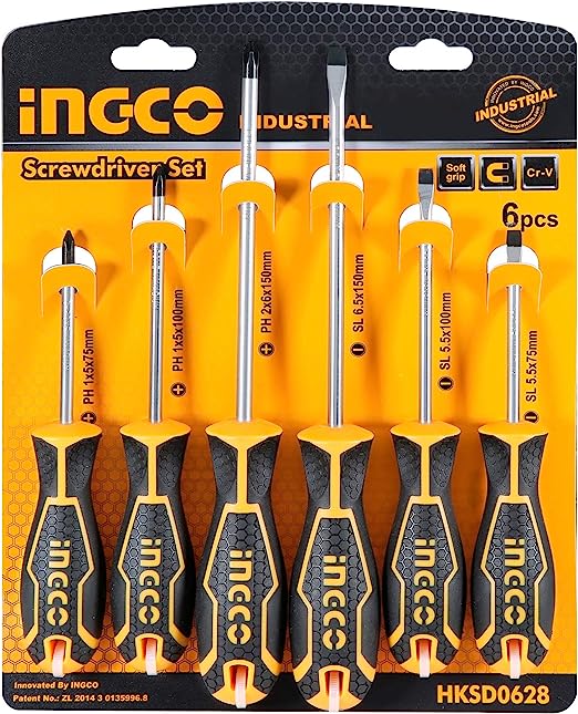 Ingco 6 Pcs Screwdriver Set