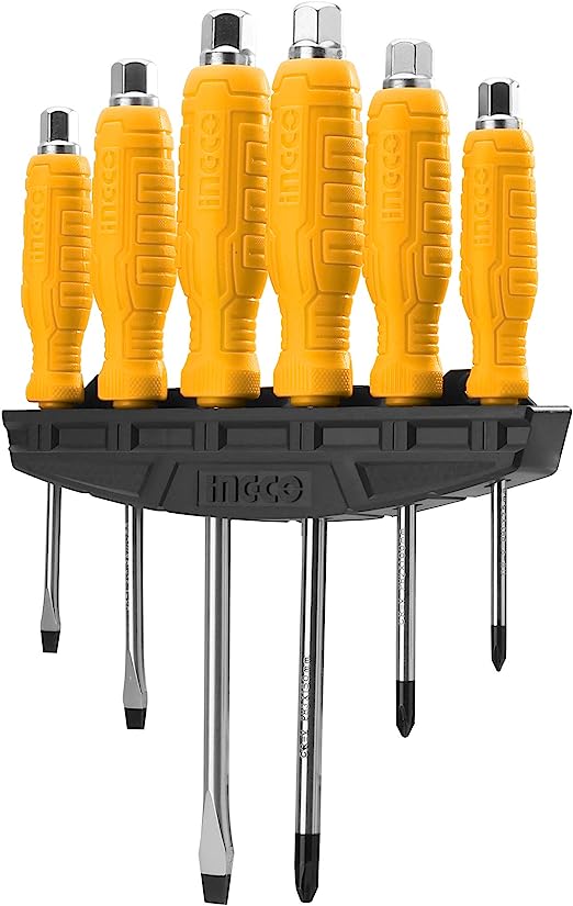 Ingco 6Pcs go-through screwdriver set.