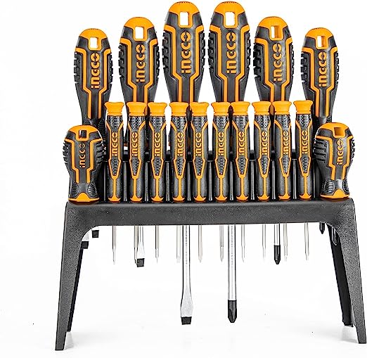 Ingco 18 Pcs screwdriver and precision screwdriver set.