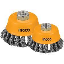 ingco Cup twist wire brush with nut
