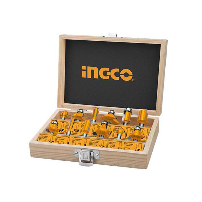 INGCO 12pcs Router bits set(6mm)