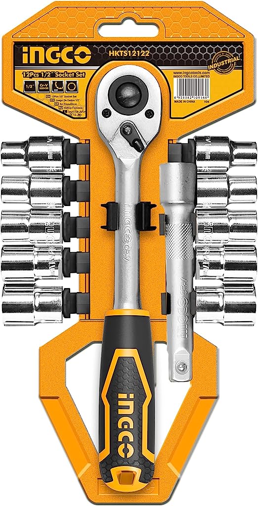 Ingco Socket Quick Release Ratchet Wrench Tool Set (1/2in)