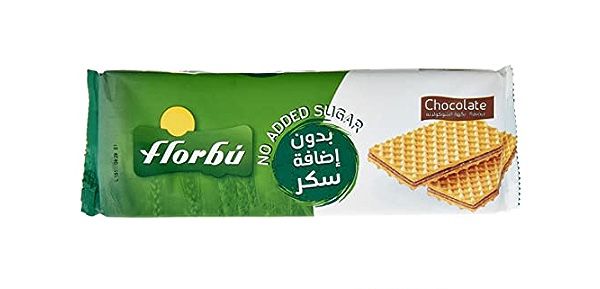 Wafer with chocolate flavoure