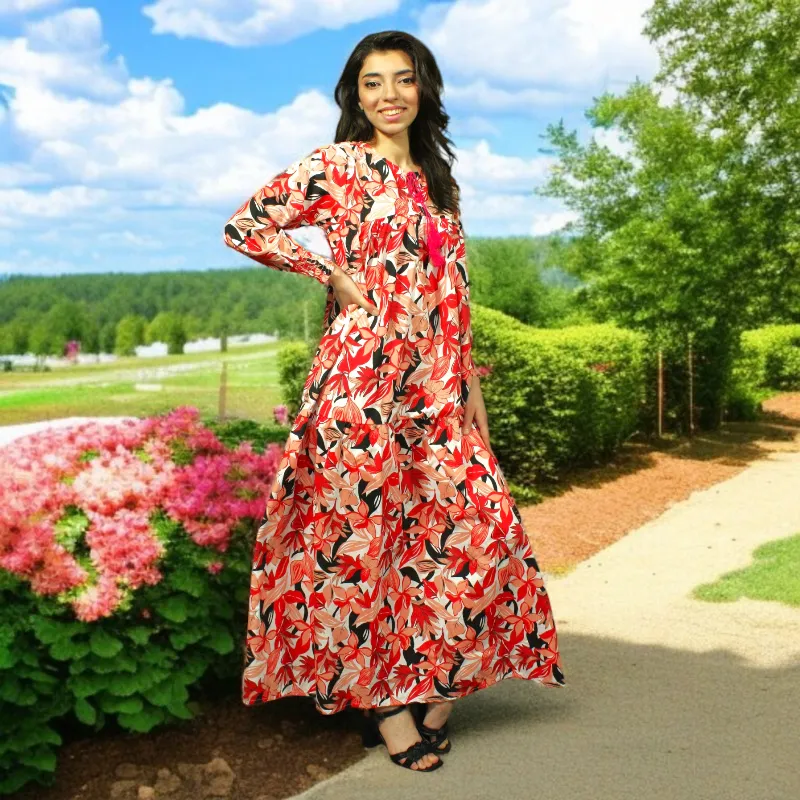 Elegant Floral Print Dress