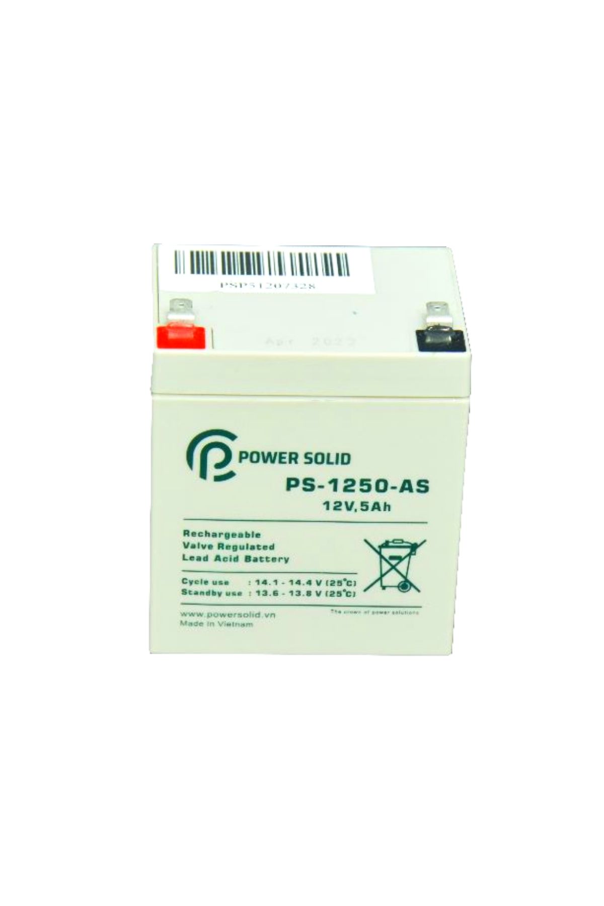 Power Solid PS-1250-AS VRLA AGM Battery 12V 5.0Ah