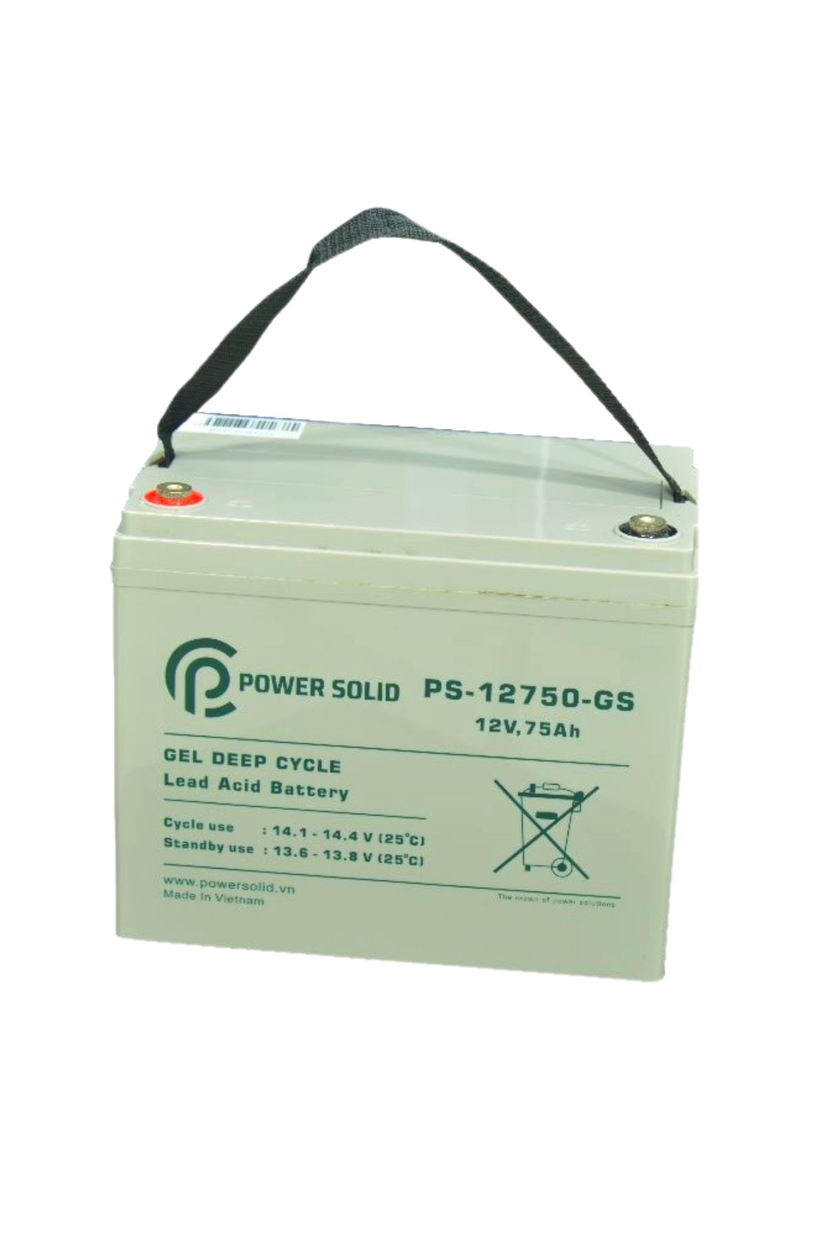 Power Solid Rechargeable Battery 12-75AH