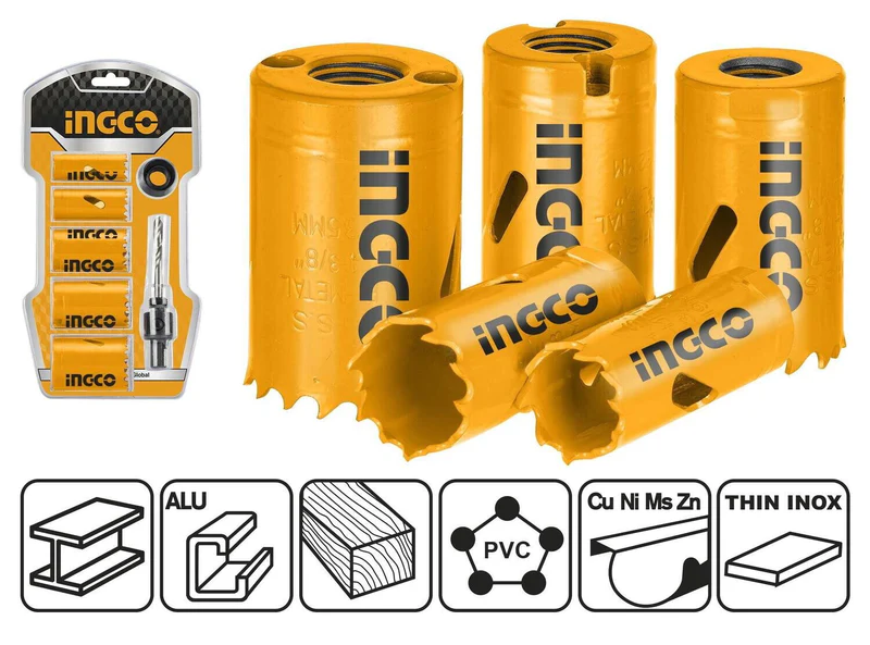 Bi-metal hole saw set