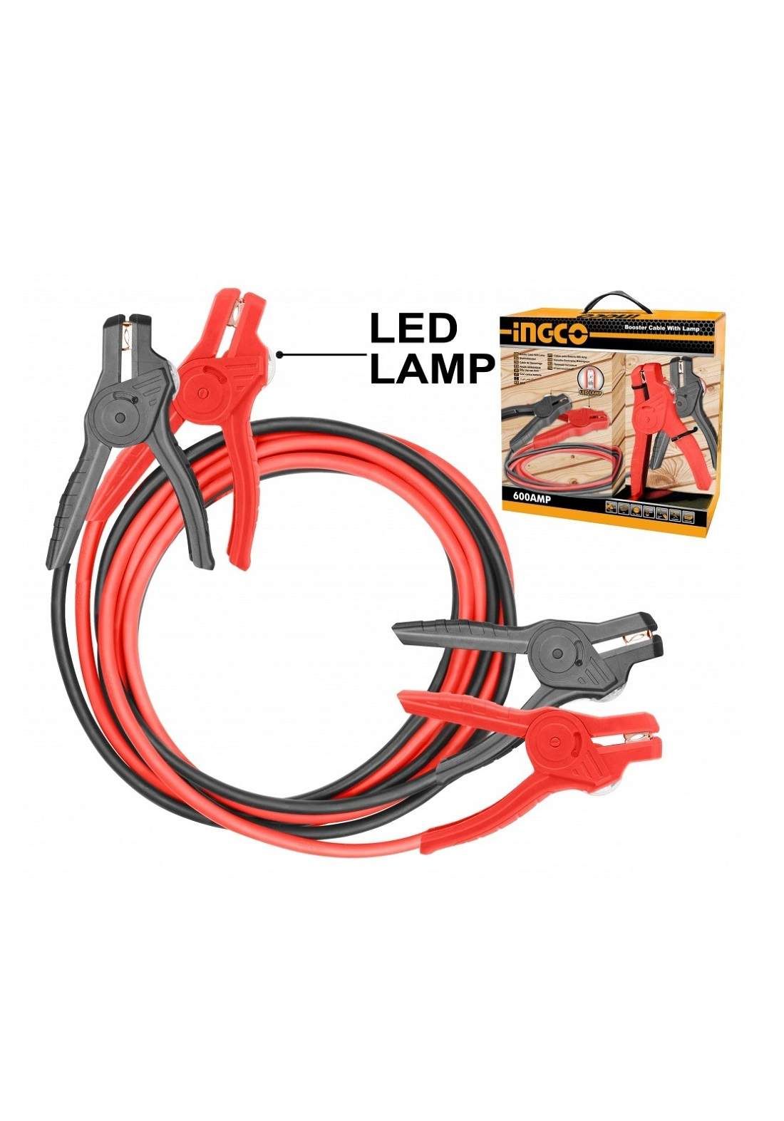 Ingco Booster cable with lamp 600 A