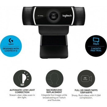 Logitech Pro Hd Stream Webcam-C922 Pro CN