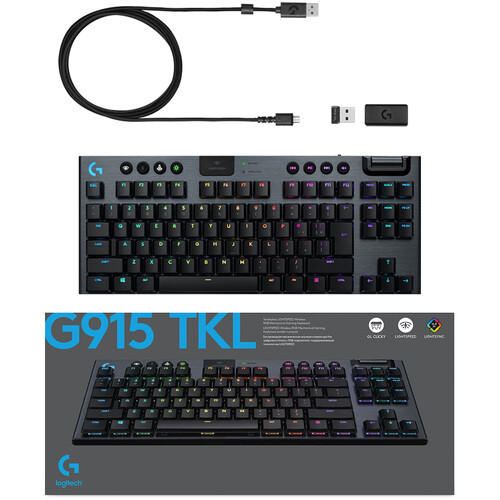 Logitech G915 TKL Tenkeyless Lightspeed RGB Mechanical Gaming Keyboard