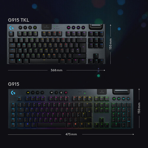 Logitech G915 TKL Tenkeyless Lightspeed RGB Mechanical Gaming Keyboard