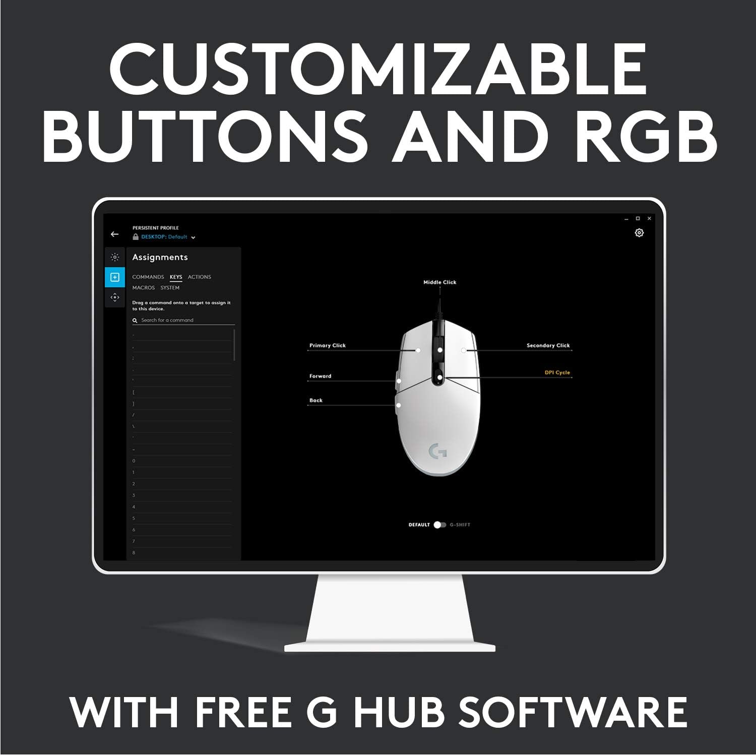 Logitech Mouse Gaming Wired 6 Button-G203