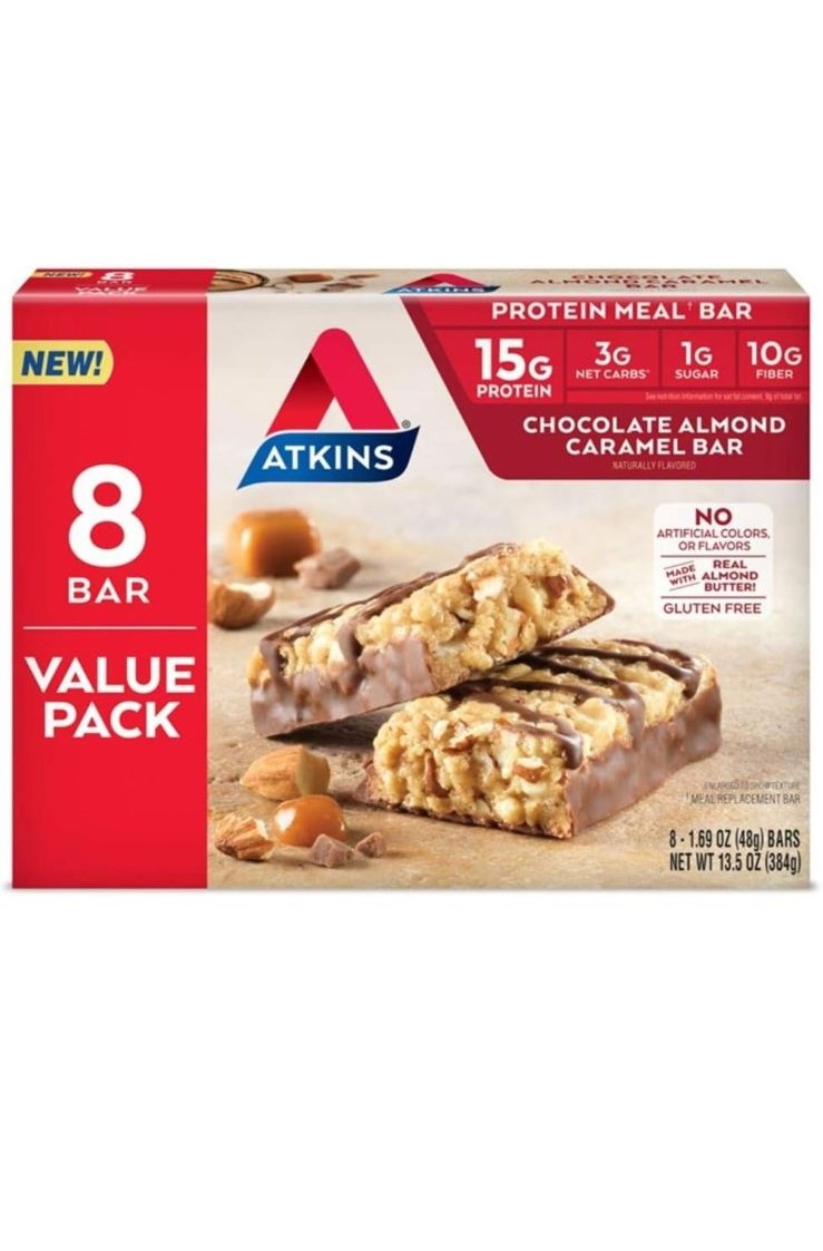 Atkins Chocolate Almond Caramel Bar Naturally Flavored