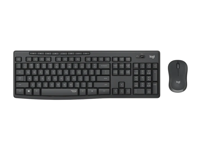 Logitech Wireless Mouse & Keyboard Arabic& Eng Combo with SilentTouch - MK295
