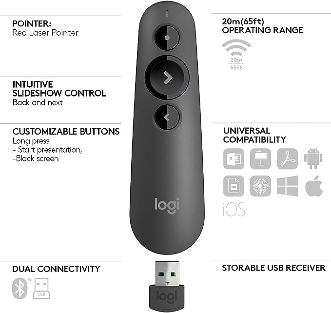 Logitech Laser Presentation Remote -R500s CN