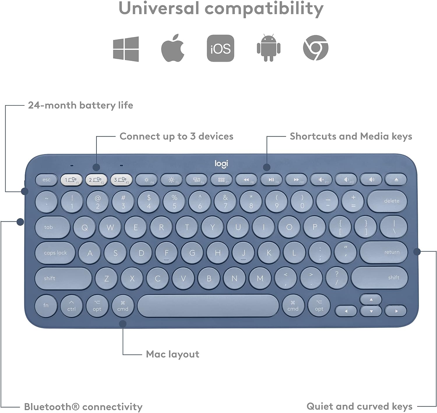 Logitech Multi-Device Bluetooth Keyboard -K380