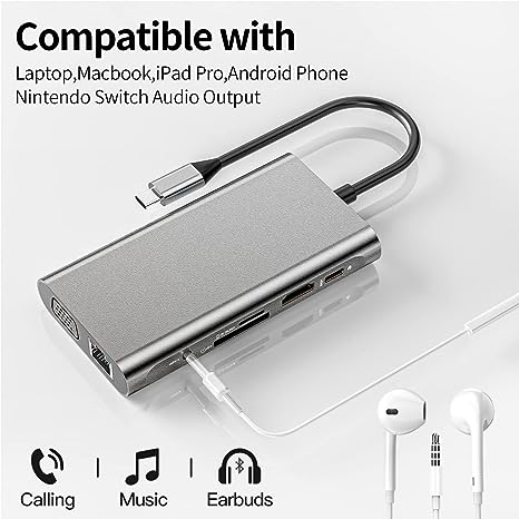 USB C hub 10 in 1 Multi-Port Adapter