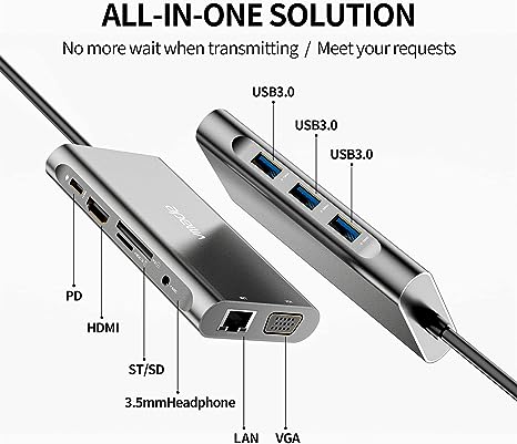 USB C hub 10 in 1 Multi-Port Adapter