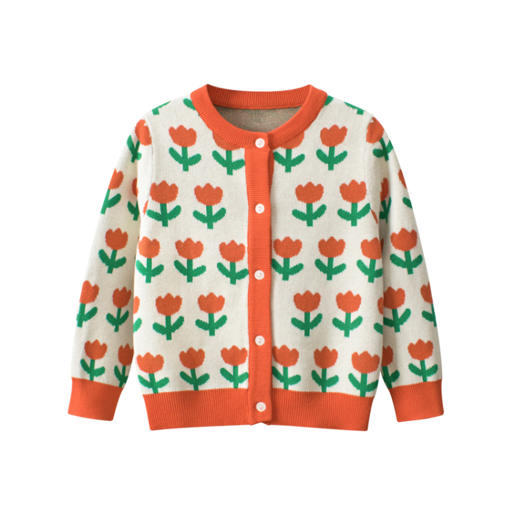 Girls Colourful Knitted Cardigan