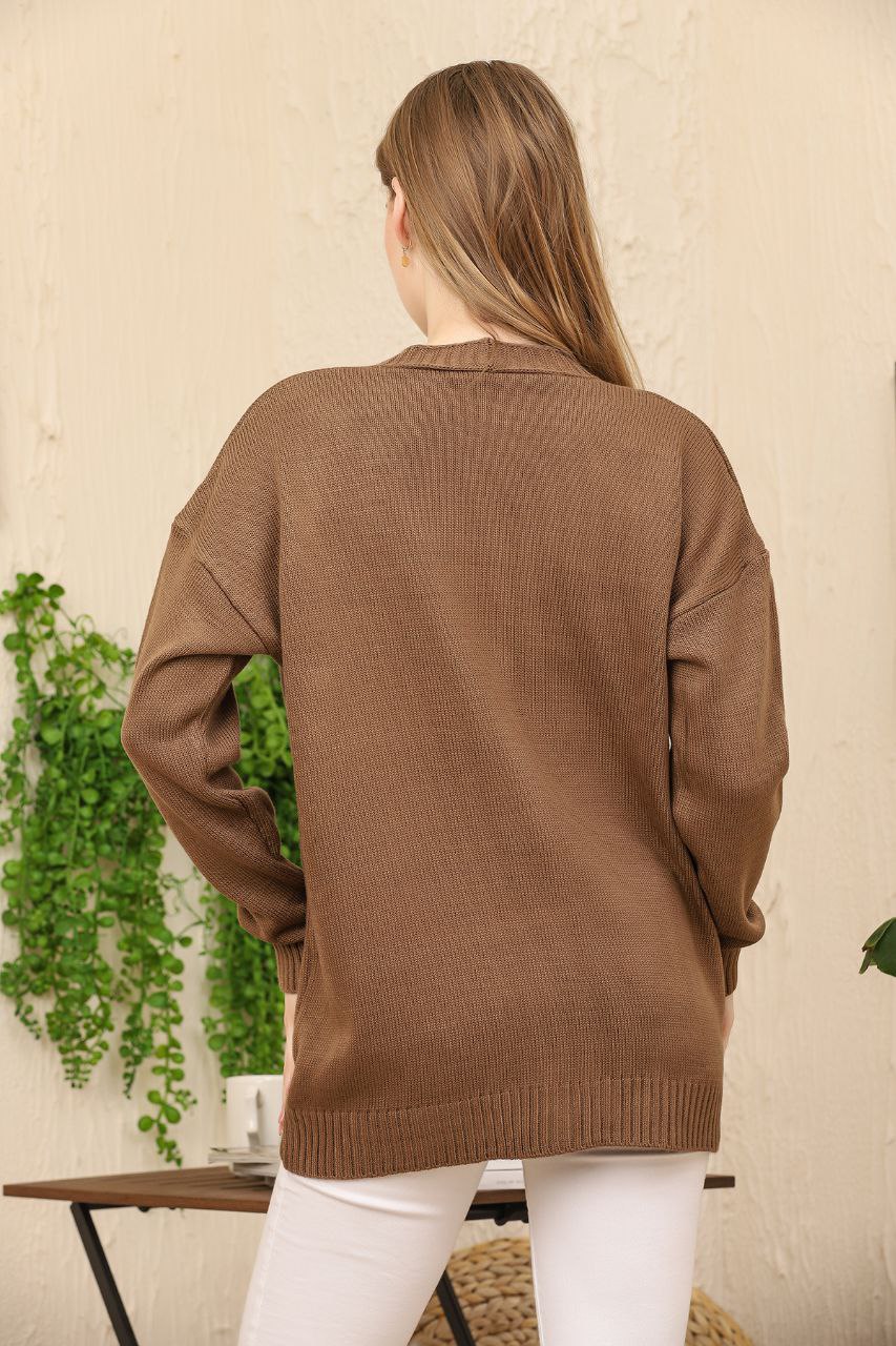 Women's Long Sleeve Cropped Cardigan -V Neck