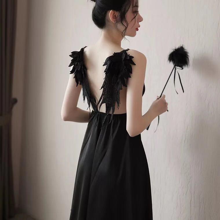 Women's Lingerie Spread Wings Sling Sexy Nightdress Set